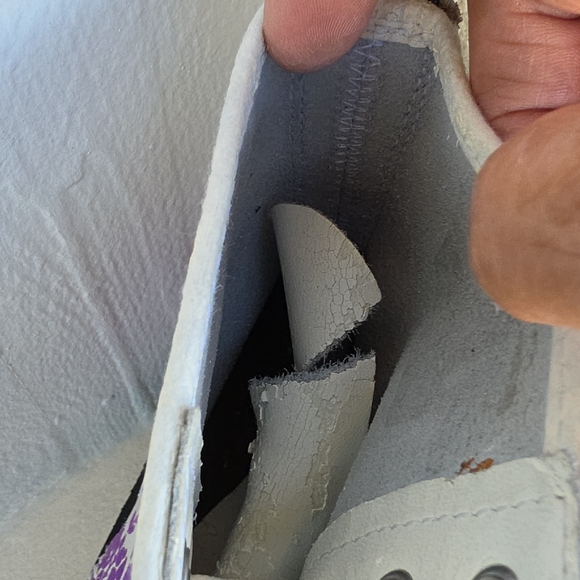 Dr. Martens White and Purple Patterned Boots - Picture 6 of 11